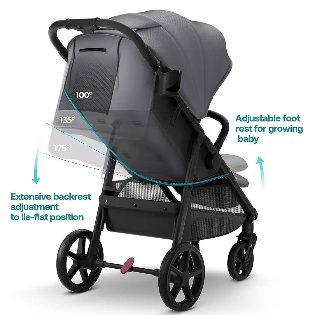 Compact Lightweight Stroller - Grey