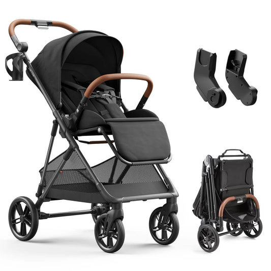 Baby Stroller – Lightweight Carbon Fiber Frame, One-Hand Fold & Reversible Seat